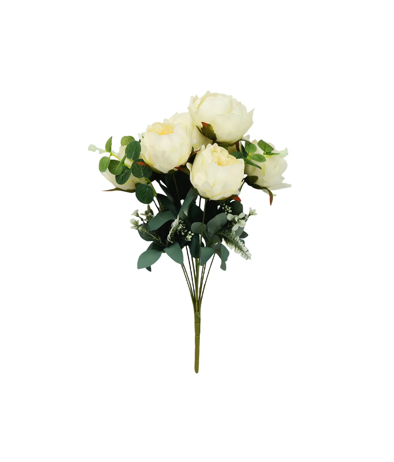 White Peony 11 Branch 8 Head 48cm