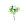 White Peony 5 Head Bunch 40cm