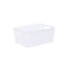 White Plastic Storage Basket 24x18x10cm