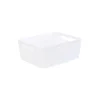 White Plastic Storage Basket 34x28x13cm