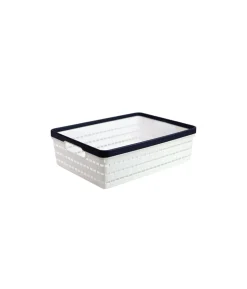 White Plastic Storage Bin 29×21.7x9cm