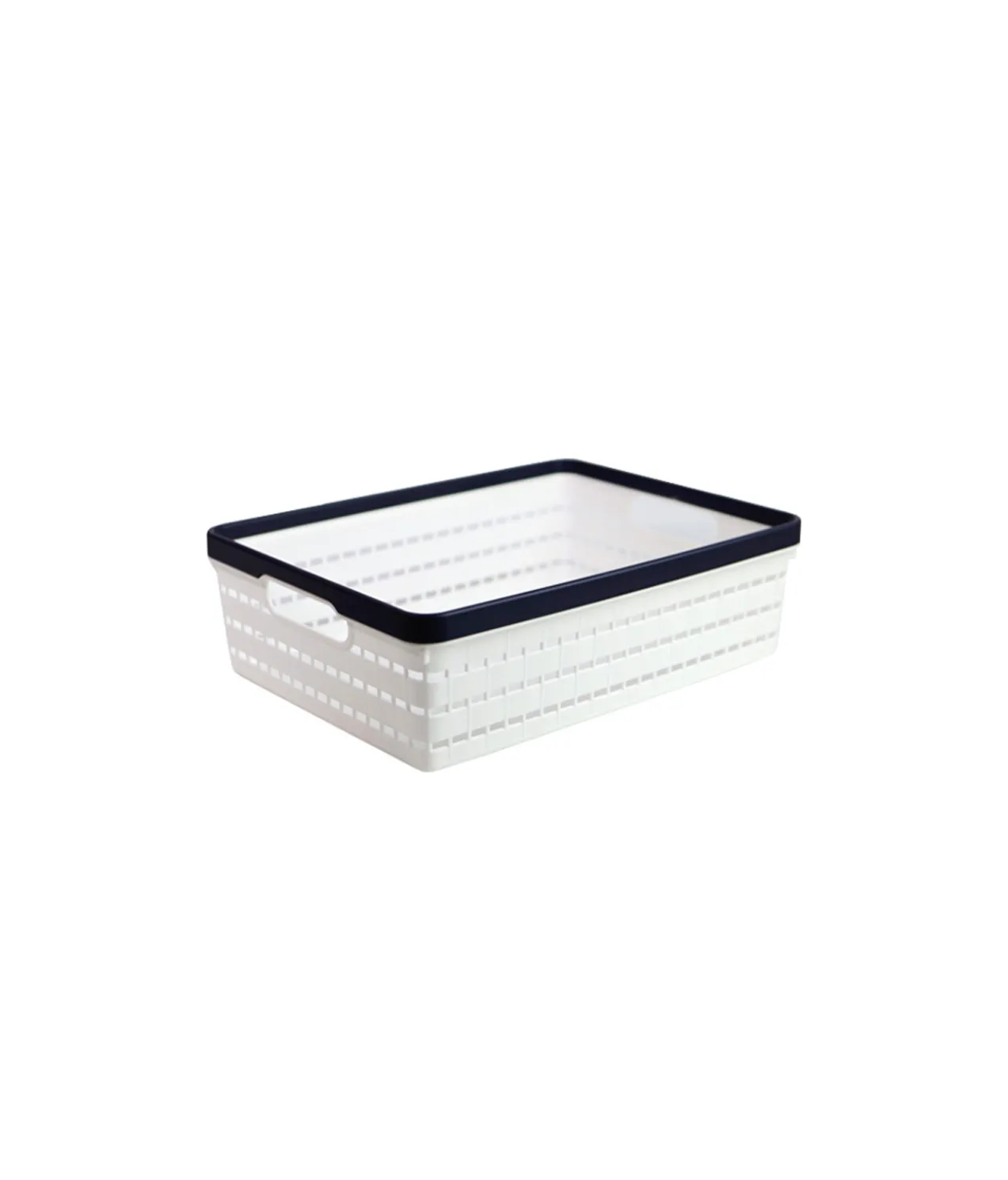 White Plastic Storage Bin 29×21.7x9cm
