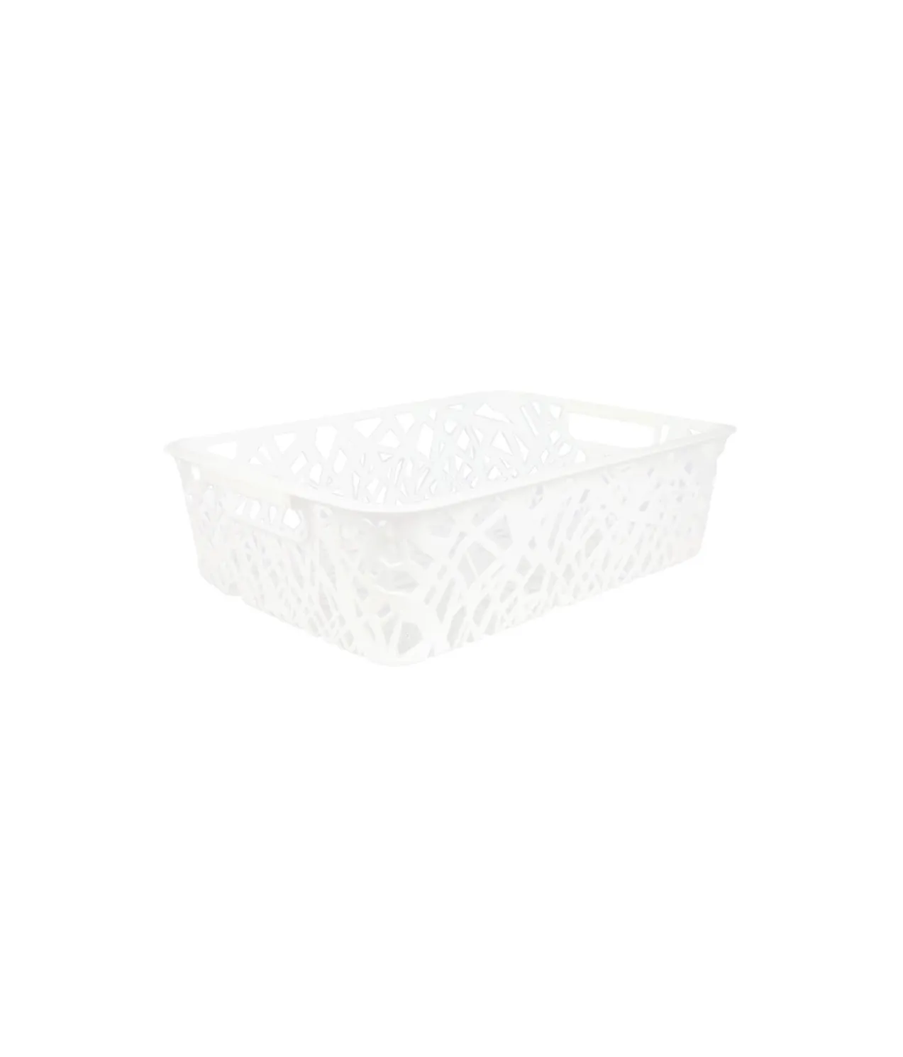 White Plastic Storage Box 29.5x21x8.5cm