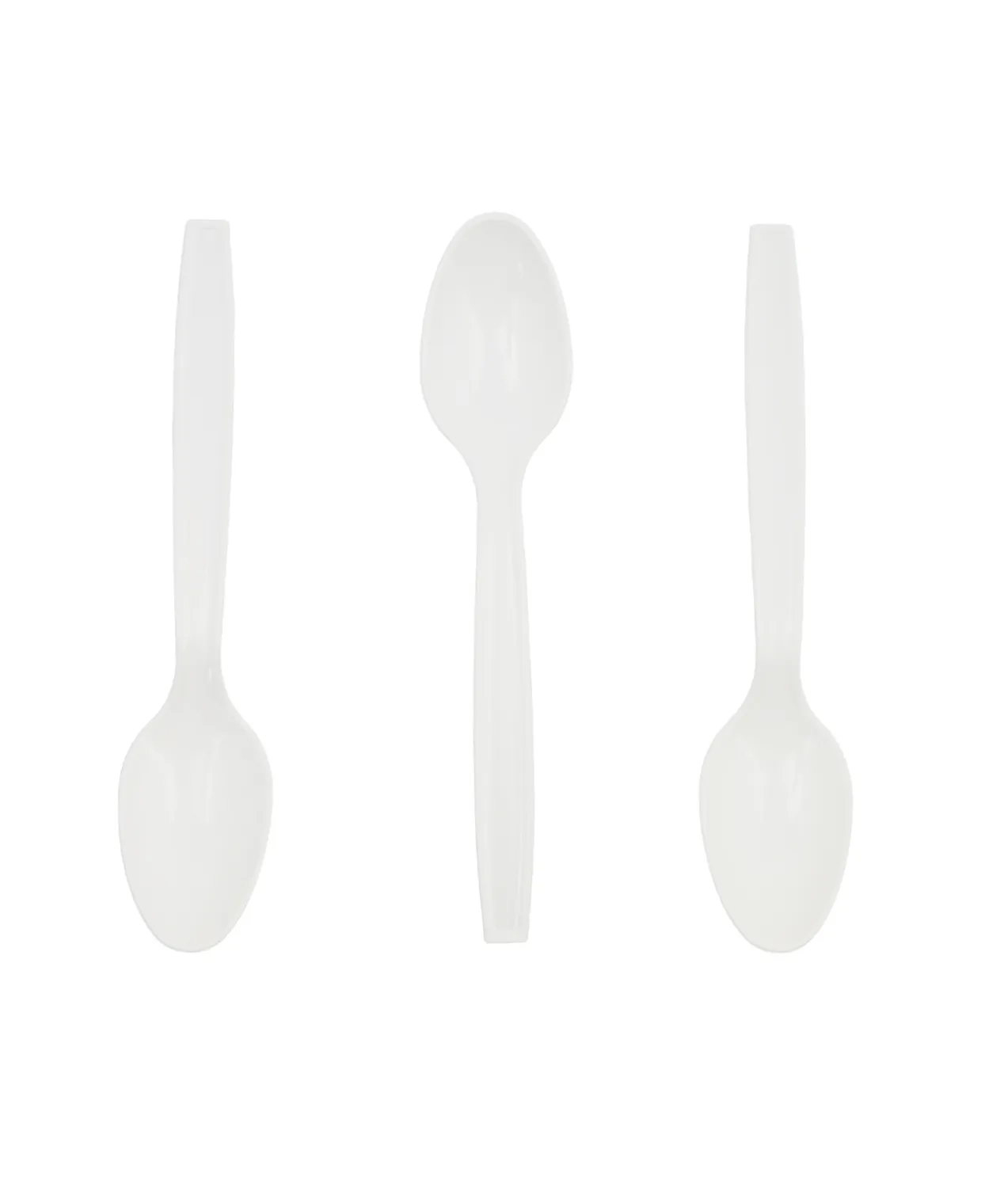 White PP Reusable Spoons 50pc 15cm