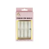 White Press On Nails 24pc