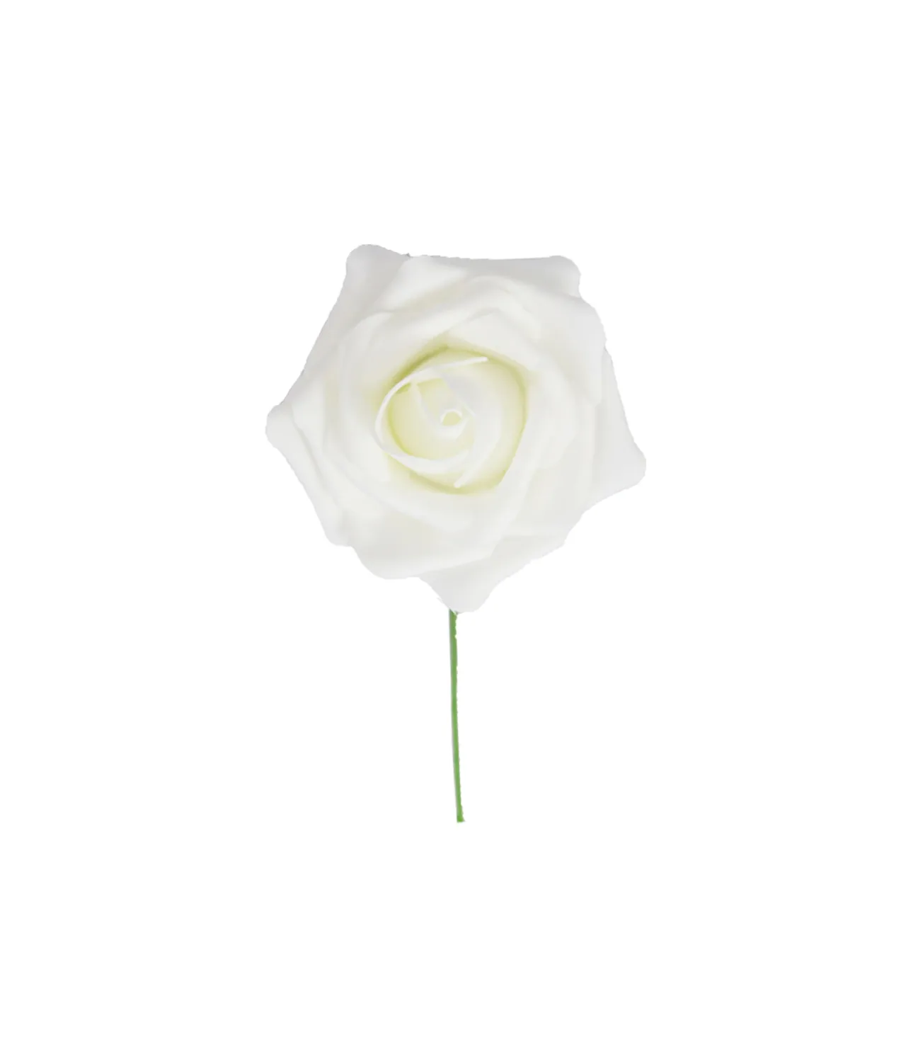 White Rose Artificial Craft Flower 6pc 10cm