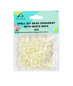 White Shell DIY Bead Ornament With White Rope 30g