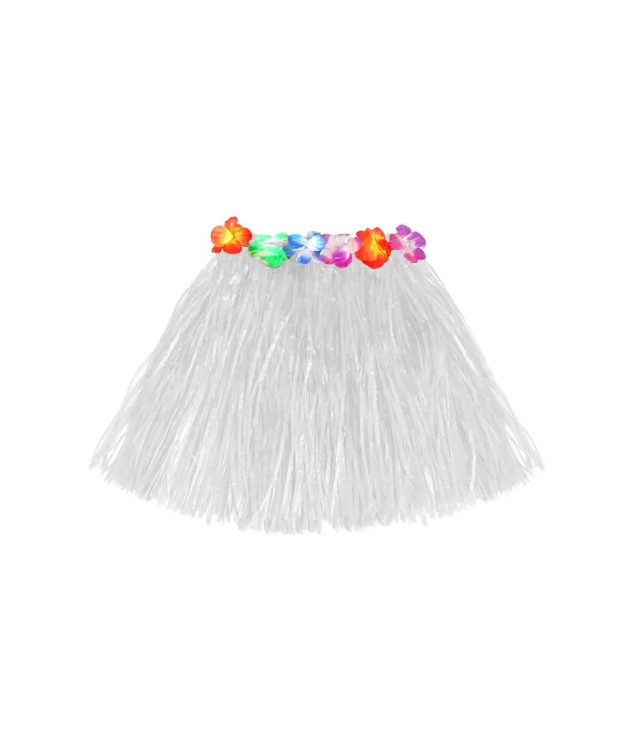White Short Hula Skirt 40cm