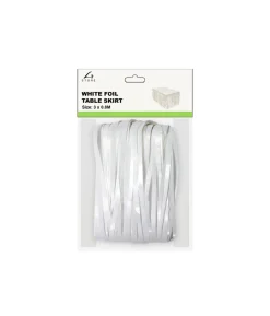 White Table Skirt 3×0.8m