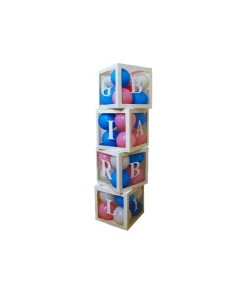 White Transparent Decoration Cube Set