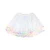 White Tutu With Rainbow Fringe