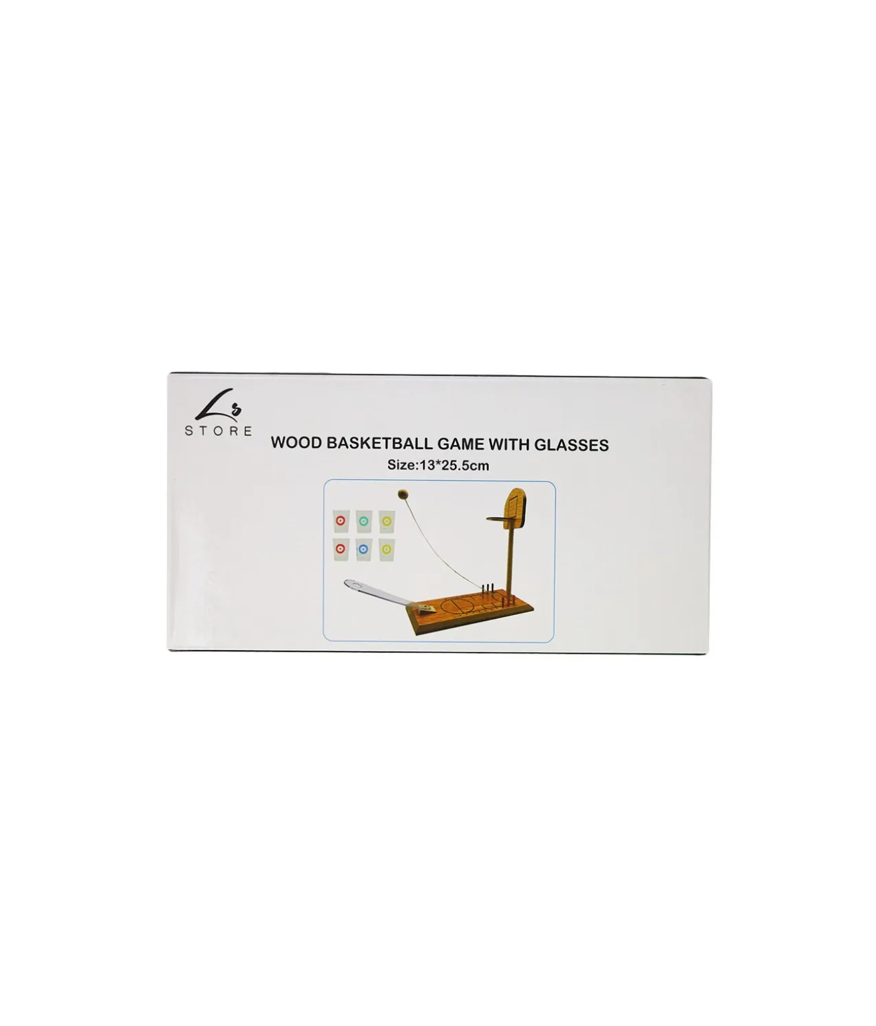 Wood Basketball Game With Glasses