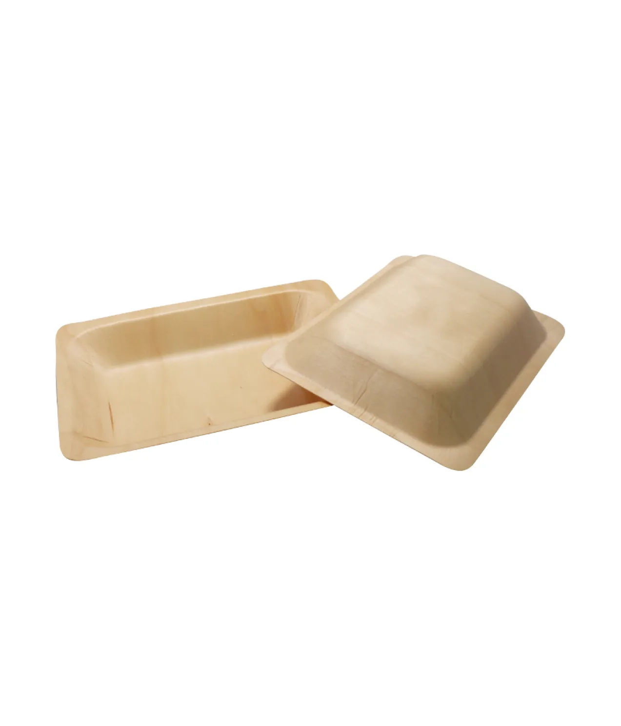 Wooden Rectangle Plate Medium 6pc