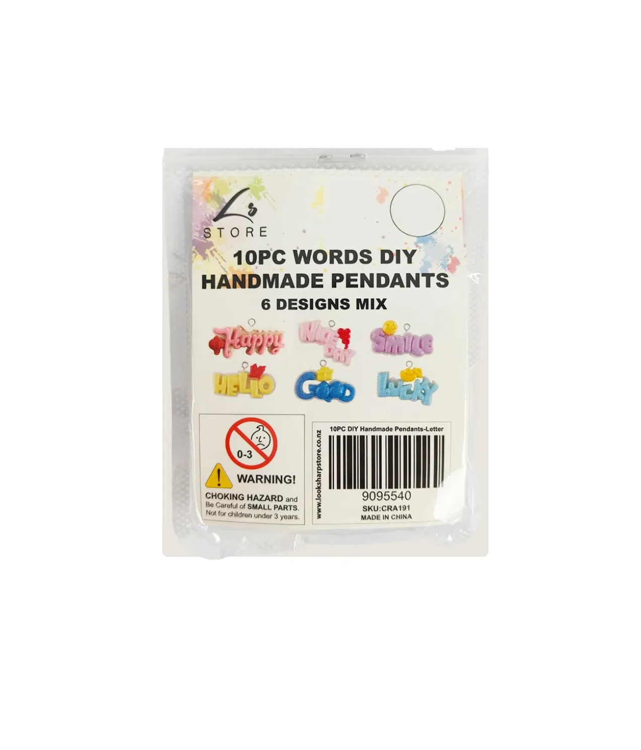 Words DIY Handmade Pendants 10pc