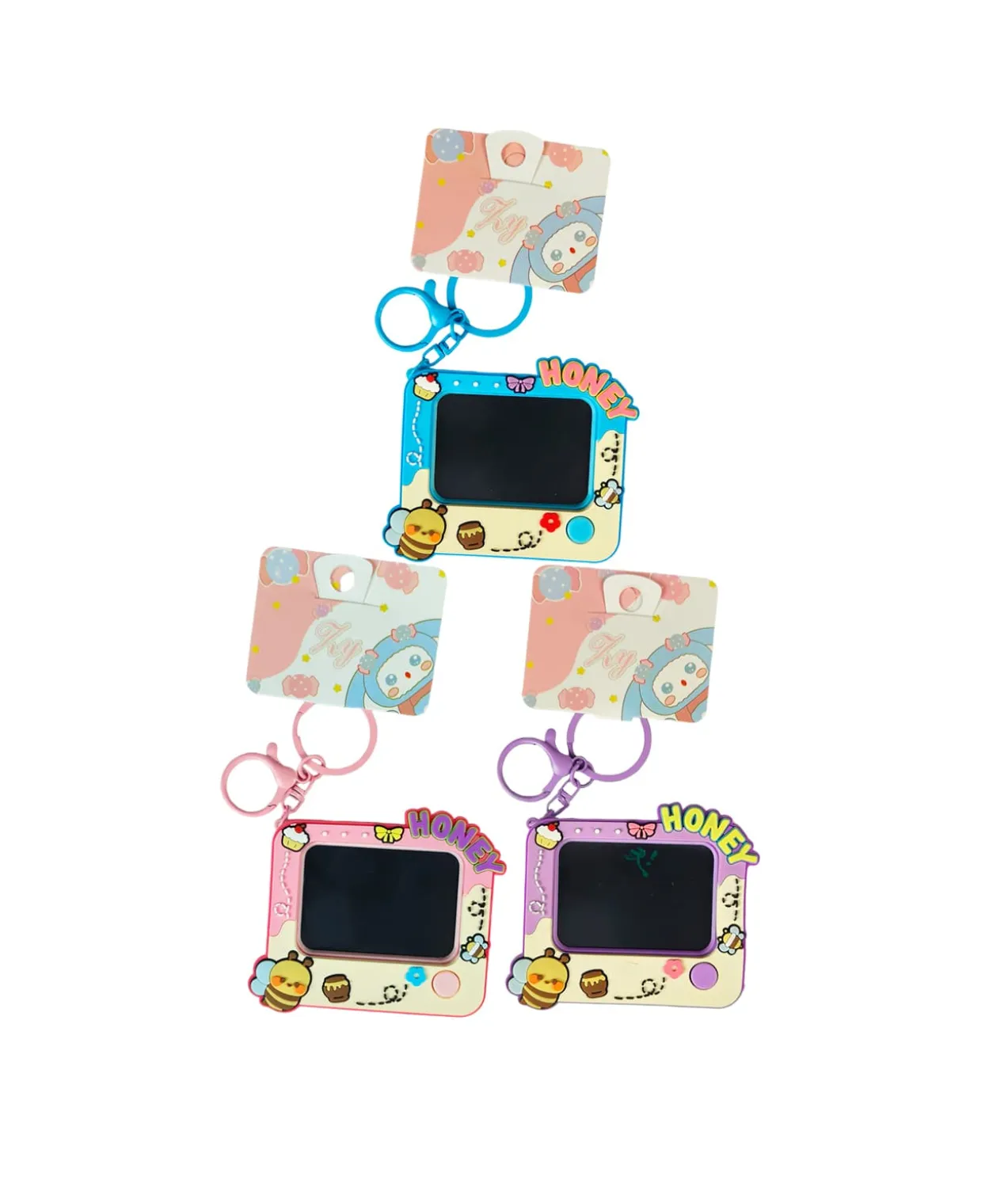 Writing Board Keychain Assorted 7.5x6cm