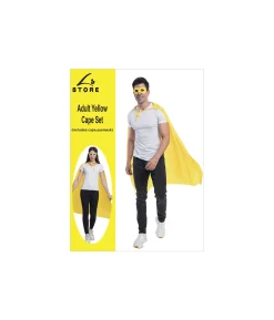 Yellow Adults Cape & Mask Set