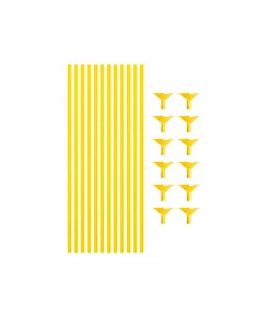 Yellow Balloon Stick & Cup Set 12pk