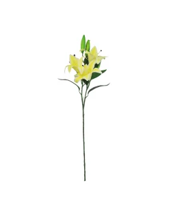 Yellow Big Lily 3 Head 82cm