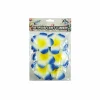 Yellow & Blue Frangipani 8cm 6pc