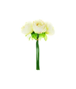 Yellow 5 Head Peony Bunch 30cm
