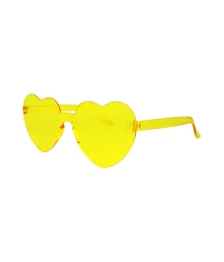 Yellow Heart Shape Glasses