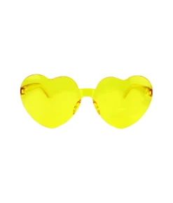 Yellow Heart Shape Glasses