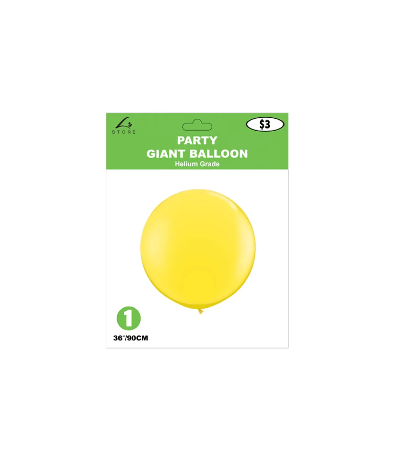 Yellow Latex Balloon 36inch 1pc
