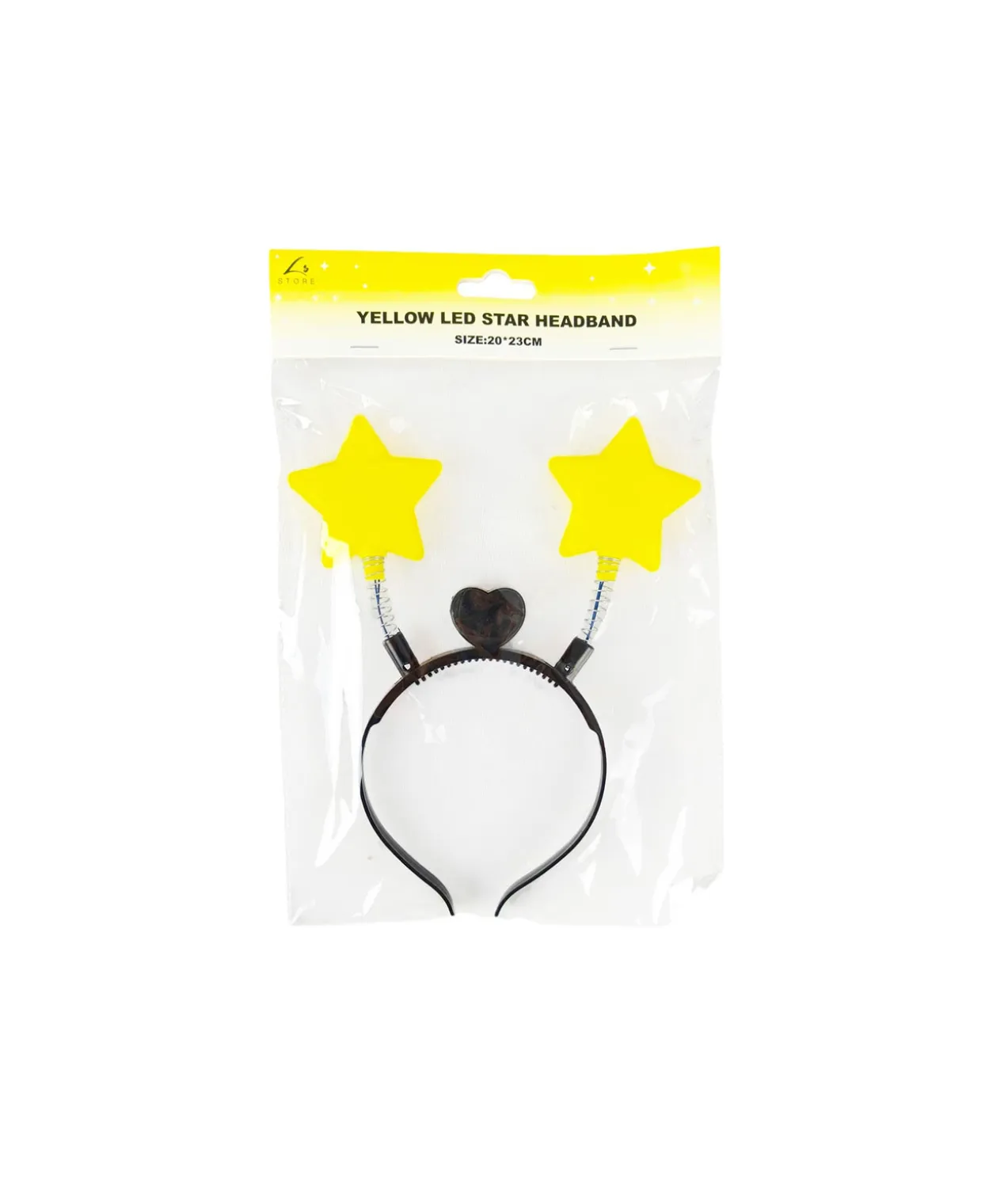 Yellow LED Star Headband 20x23cm