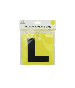 Yellow L Plate with Suction 2pc