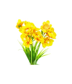 Yellow Narcissus Flower 3 Heads 35cm