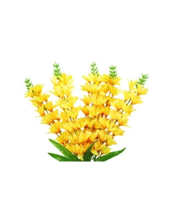 Yellow Orchid Flower 5 Branch 67cm