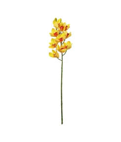 Yellow Orchid With Pink Stamen 71cm